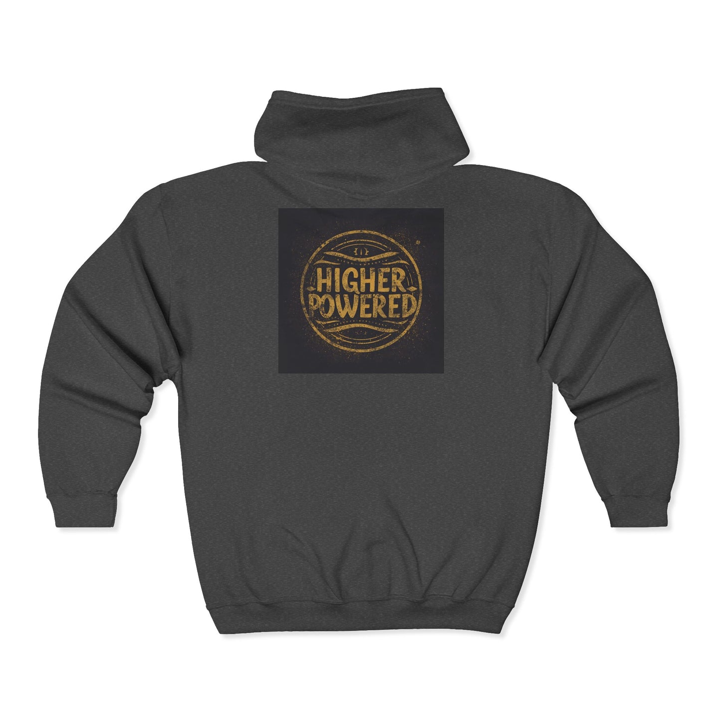 Recovery Zip Hoodie | Higher Powered Design 2 On The Back
