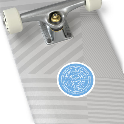 Haler Smith Vinyl Round Sticker - Higher Power 1 - Light Blue