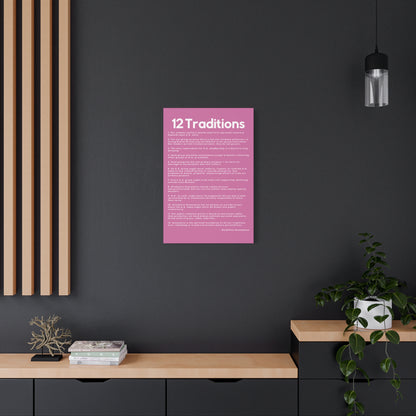 Haler Smith - Canvas - Haler Smith Matte Canvas - 12 Traditions - Vertical Light Pink Matte Finish