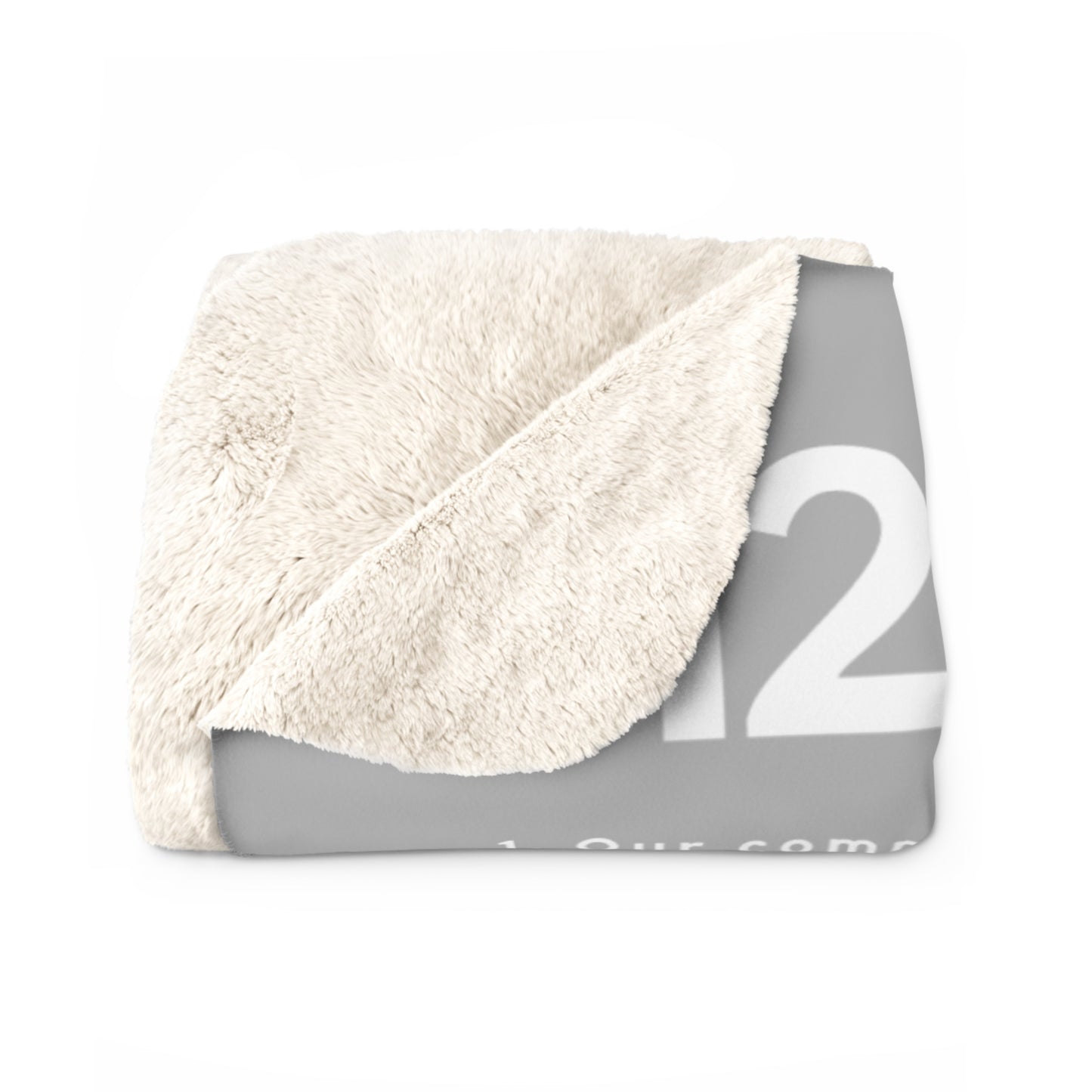 Haler Smith - Home Decor - Haler Smith Sherpa Fleece Blanket - 12 Traditions - Light Gray