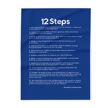 Haler Smith - Home Decor - Haler Smith Polar Fleece Blanket - 12 Steps - Dark Blue