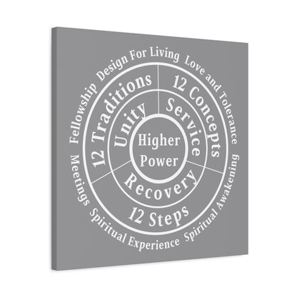 Haler Smith - Canvas - Haler Smith Matte Canvas - Higher Power 1 - Gray Matte Finish