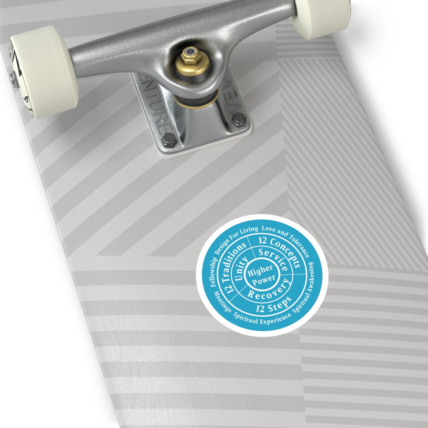 Haler Smith Vinyl Round Sticker - Higher Power 1 - Turquoise