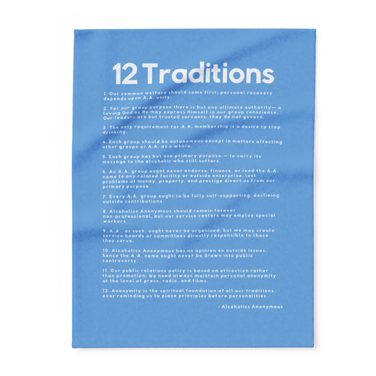 Haler Smith Polar Fleece Blanket - 12 Traditions - Light Blue