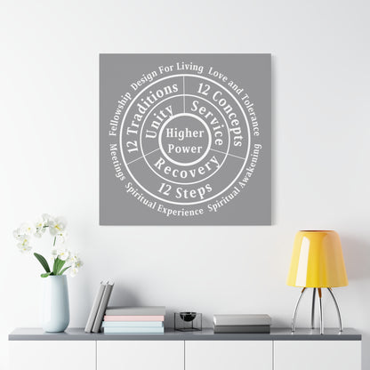 Haler Smith - Canvas - Haler Smith Matte Canvas - Higher Power 1 - Gray Matte Finish