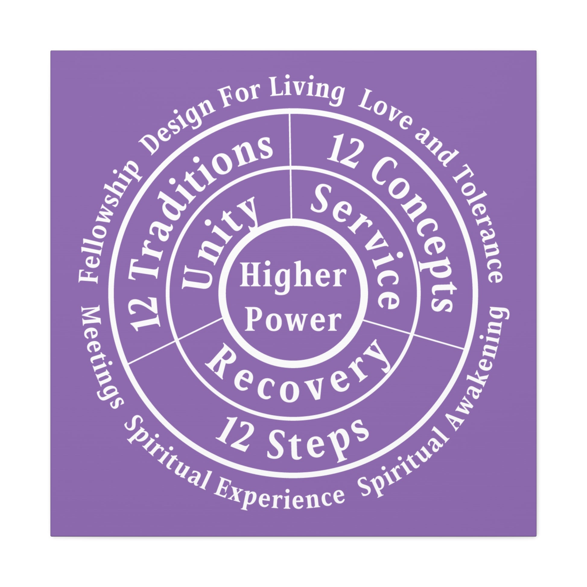 Haler Smith - Canvas - Haler Smith Matte Canvas - Higher Power 1 - Light Purple Matte Finish