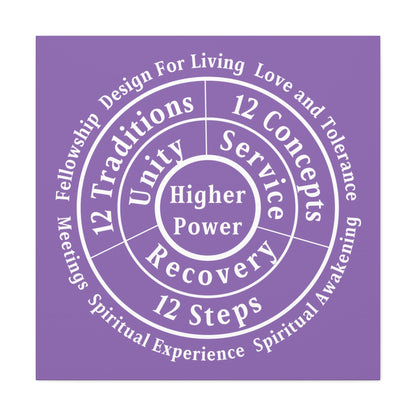 Haler Smith - Canvas - Haler Smith Matte Canvas - Higher Power 1 - Light Purple Matte Finish