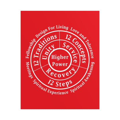 Haler Smith Rolled Poster - Higher Power 1 - Red Matte Finish
