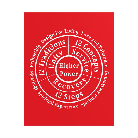 Haler Smith Rolled Poster - Higher Power 1 - Red Matte Finish