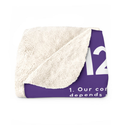 Haler Smith - Home Decor - Haler Smith Sherpa Fleece Blanket - 12 Traditions - Purple