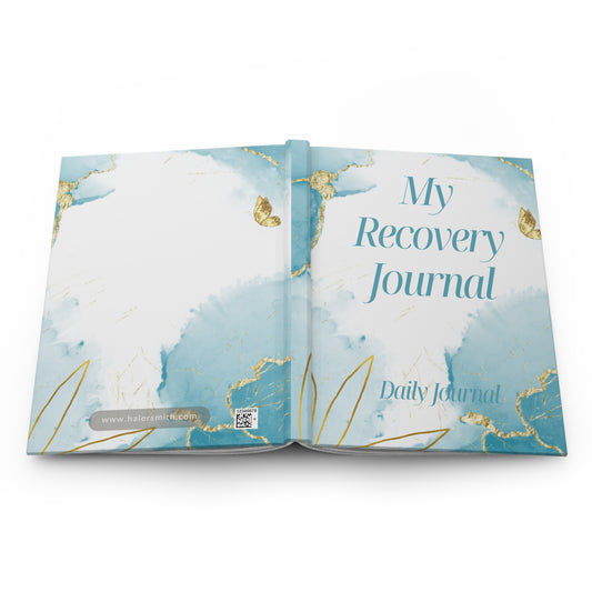Sobriety Hardcover Journal | My Recovery Journal | Gold Leaf Scene