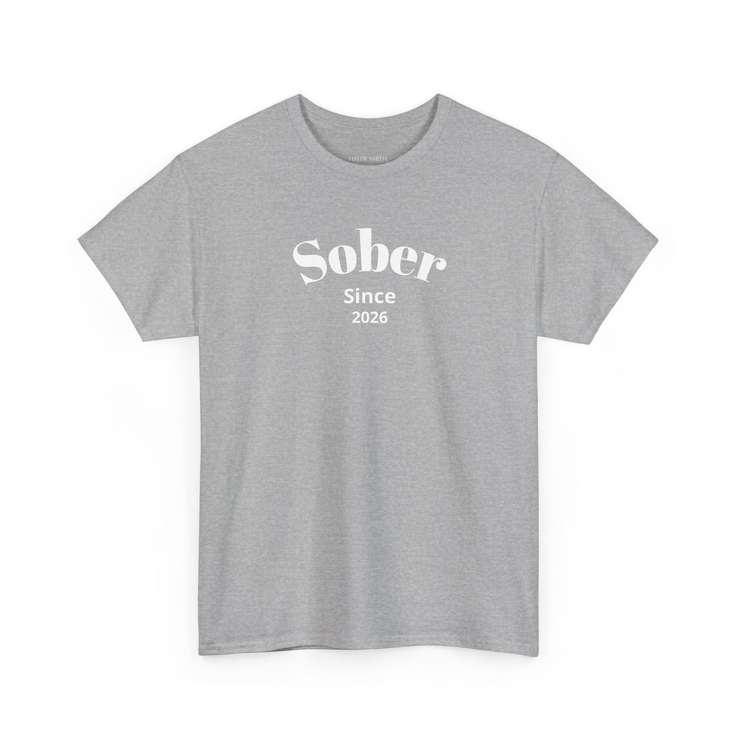 Recovery Short Sleeve T-Shirt | Sober Since Design 1 On The Front