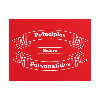 Haler Smith - Poster - Haler Smith Rolled Poster - Principles Before Personalities 1 - Light Pink Matte Finish