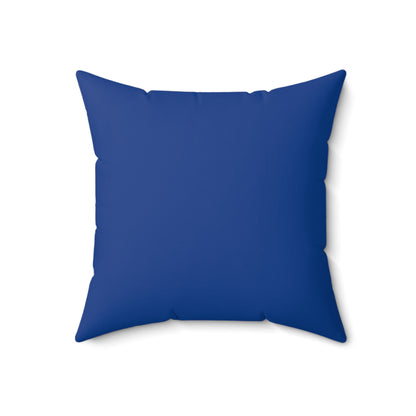 Haler Smith Square Polyester Pillow - Recovery Phrases 1 - Dark Blue
