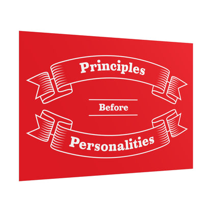 Haler Smith - Poster - Haler Smith Rolled Poster - Principles Before Personalities 1 - Gray Matte Finish
