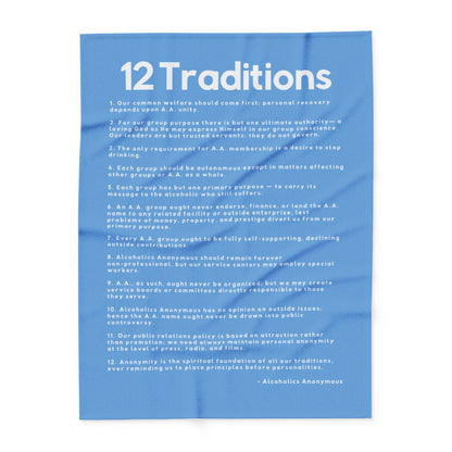 Haler Smith Polar Fleece Blanket - 12 Traditions - Light Blue