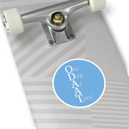 Haler Smith Vinyl Round Sticker - ODAAT - Light Blue