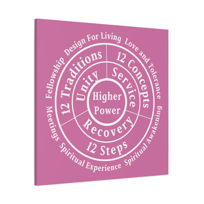 Haler Smith - Canvas - Haler Smith Matte Canvas - Higher Power 1 - Light Pink Matte Finish