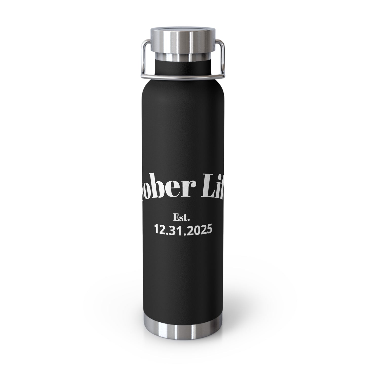 Recovery Insulated Water Bottle 22oz | Sober Life Est. Design 1