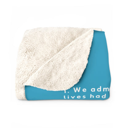 Haler Smith - Home Decor - Haler Smith Sherpa Fleece Blanket - 12 Steps - Turquoise