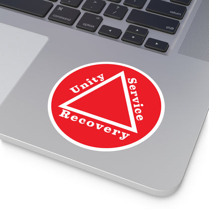 Haler Smith Vinyl Round Sticker - Unity Service Recovery 1 - Red