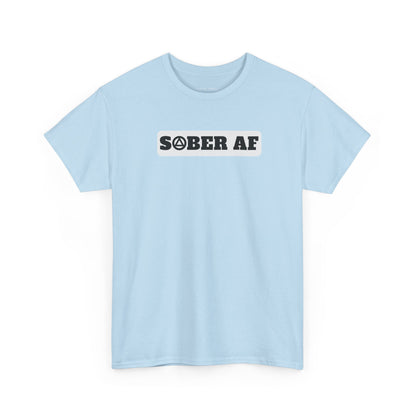 Recovery Short Sleeve T-Shirt | Sober AF Design 1 On The Front