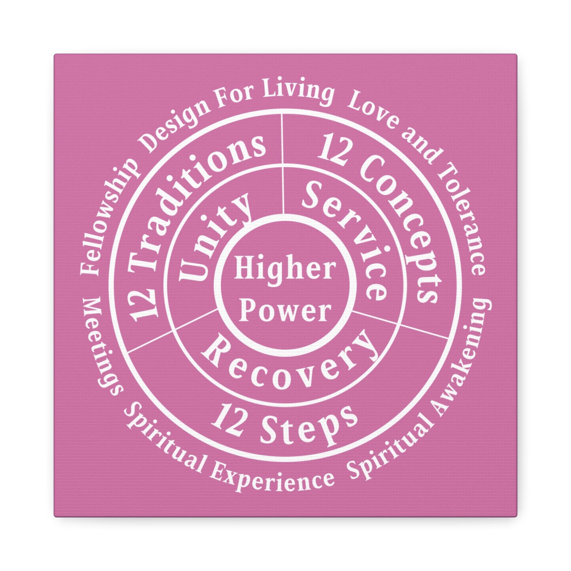 Haler Smith - Canvas - Haler Smith Matte Canvas - Higher Power 1 - Light Pink Matte Finish
