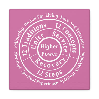 Haler Smith - Canvas - Haler Smith Matte Canvas - Higher Power 1 - Light Pink Matte Finish
