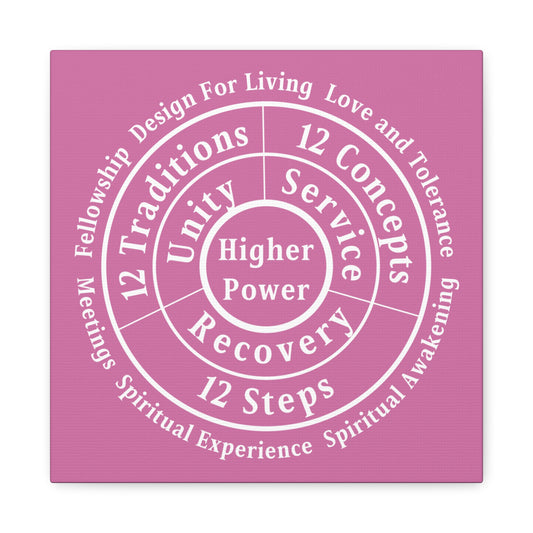 Haler Smith - Canvas - Haler Smith Matte Canvas - Higher Power 1 - Light Pink Matte Finish