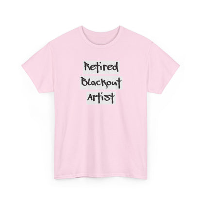 Recovery Short Sleeve T-Shirt | Retired Blackout Artist Design 1 On The Front