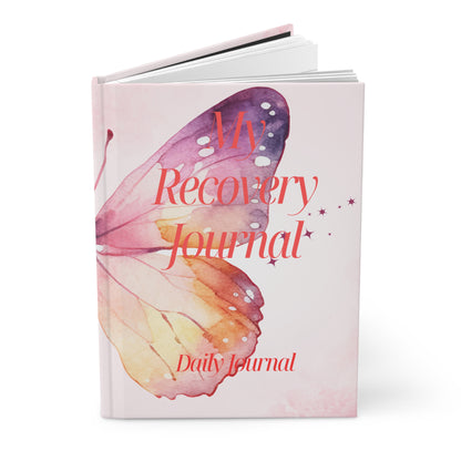 Haler Smith Hardcover Journal - My Recovery Journal - Butterfly Wing - Red Letters
