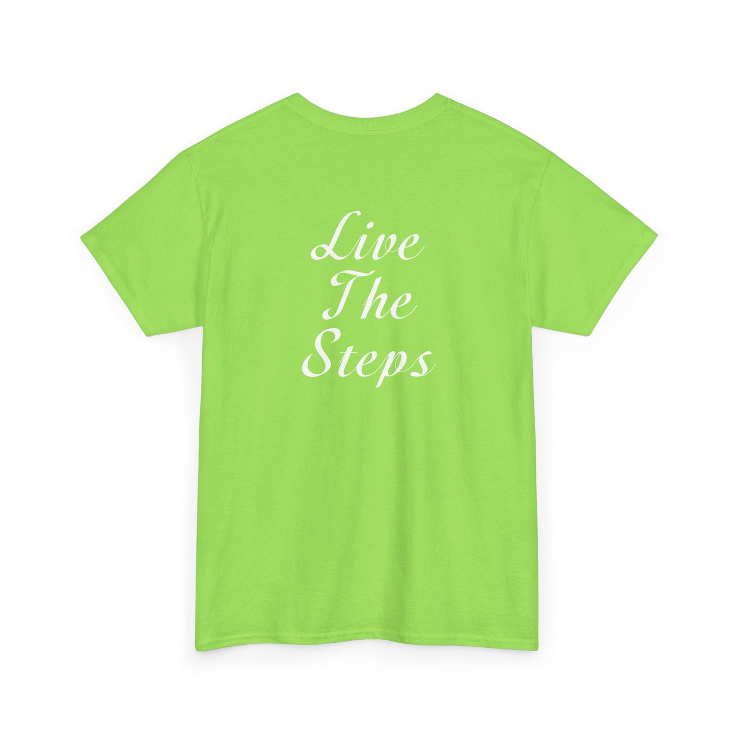 Haler Smith - T-Shirt - Haler Smith Heavy Cotton Short Sleeve Tee 2XL - 5XL - Live The Steps - White Letters