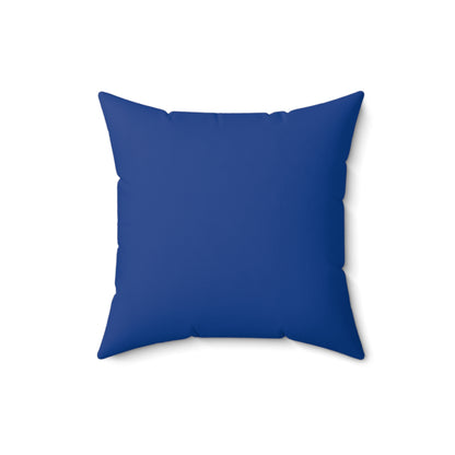 Haler Smith Square Polyester Pillow - Recovery Phrases 1 - Dark Blue