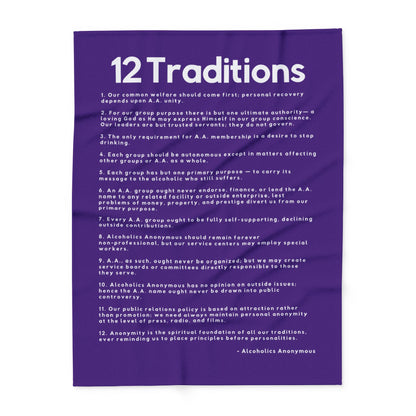 Haler Smith - Home Decor - Haler Smith Polar Fleece Blanket - 12 Traditions - Purple