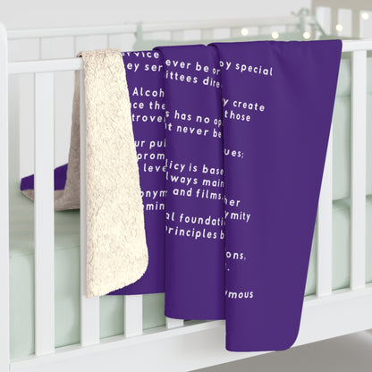 Haler Smith - Home Decor - Haler Smith Sherpa Fleece Blanket - 12 Traditions - Purple