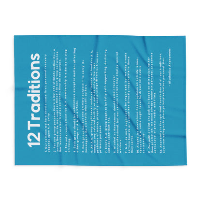 Haler Smith - Home Decor - Haler Smith Polar Fleece Blanket - 12 Traditions - Turquoise