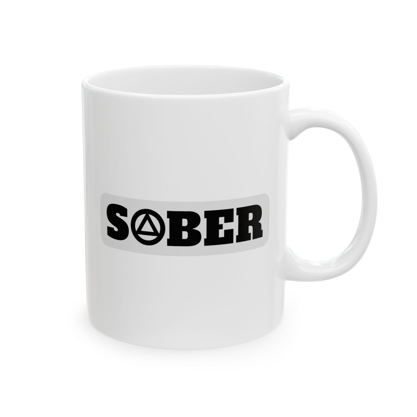 Recovery Ceramic Coffee Mug | Sober Design 2 | Black Letters
