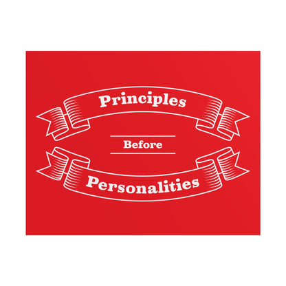 Haler Smith - Poster - Haler Smith Rolled Poster - Principles Before Personalities 1 - Light Blue Matte Finish