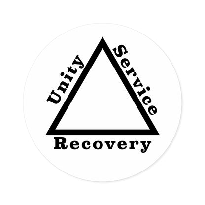 Haler Smith Vinyl Round Sticker - Unity Service Recovery 1 - White