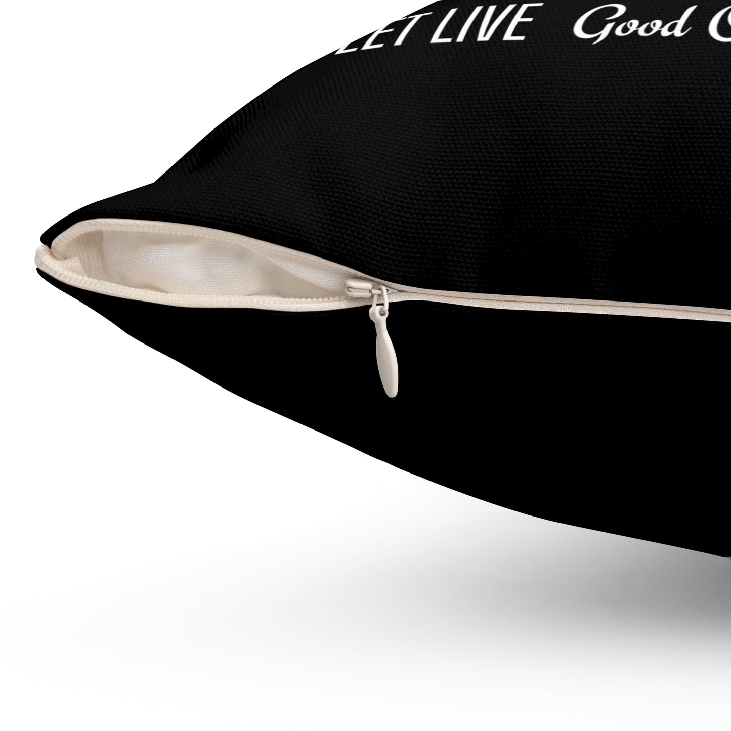 Haler Smith Square Polyester Pillow - Recovery Phrases 1 - Black