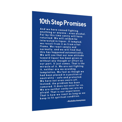 Haler Smith - Poster - Haler Smith Rolled Poster - 10th Step Promises - Vertical Dark Blue Matte Finish
