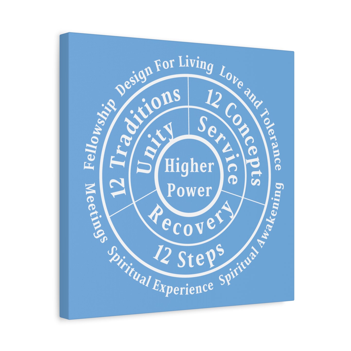 Haler Smith - Canvas - Haler Smith Matte Canvas - Higher Power 1 - Light Blue Matte Finish