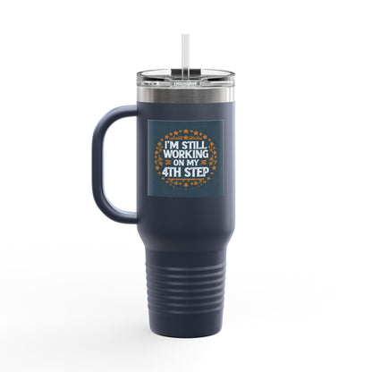 Haler Smith Insulated Travel Mug with Straw 40 oz. - Still Working On My 4th Step 1