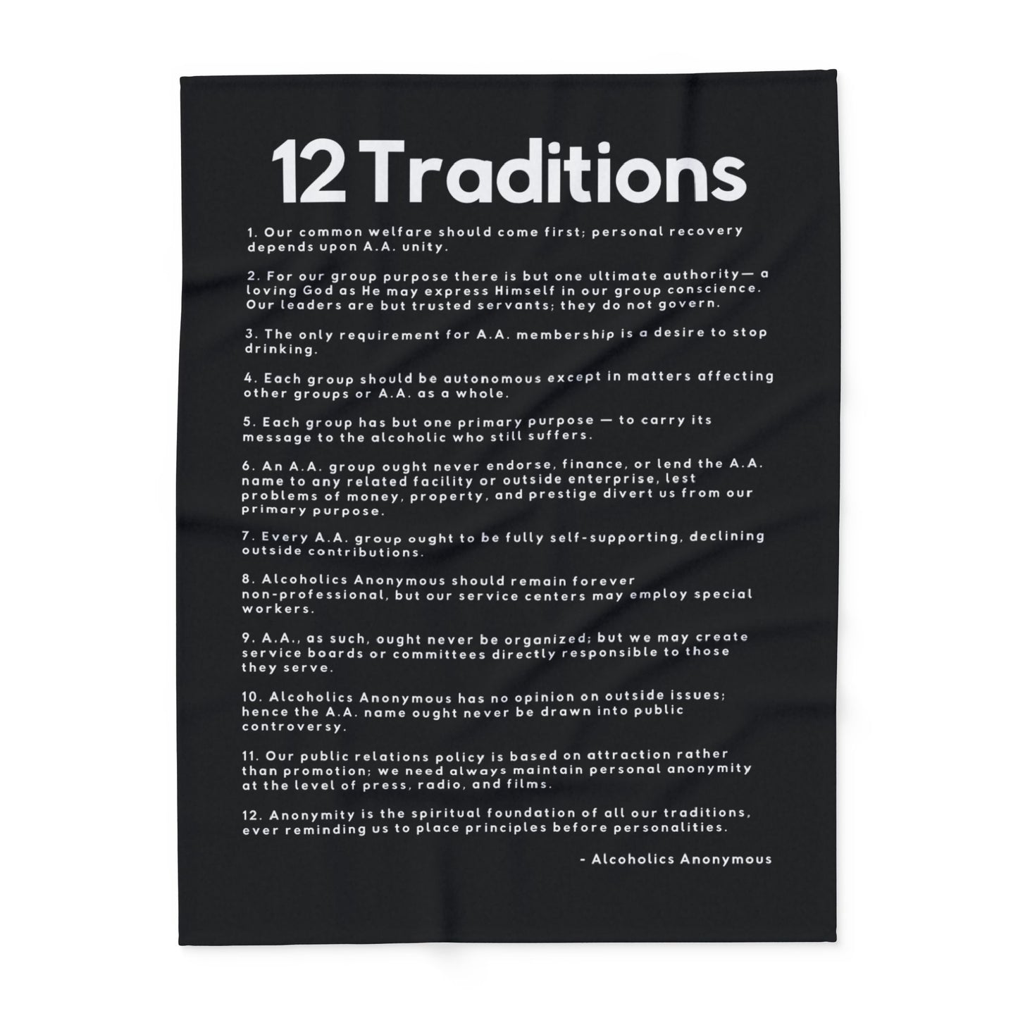 Haler Smith Polar Fleece Blanket - 12 Traditions - Black