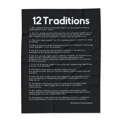 Haler Smith Polar Fleece Blanket - 12 Traditions - Black