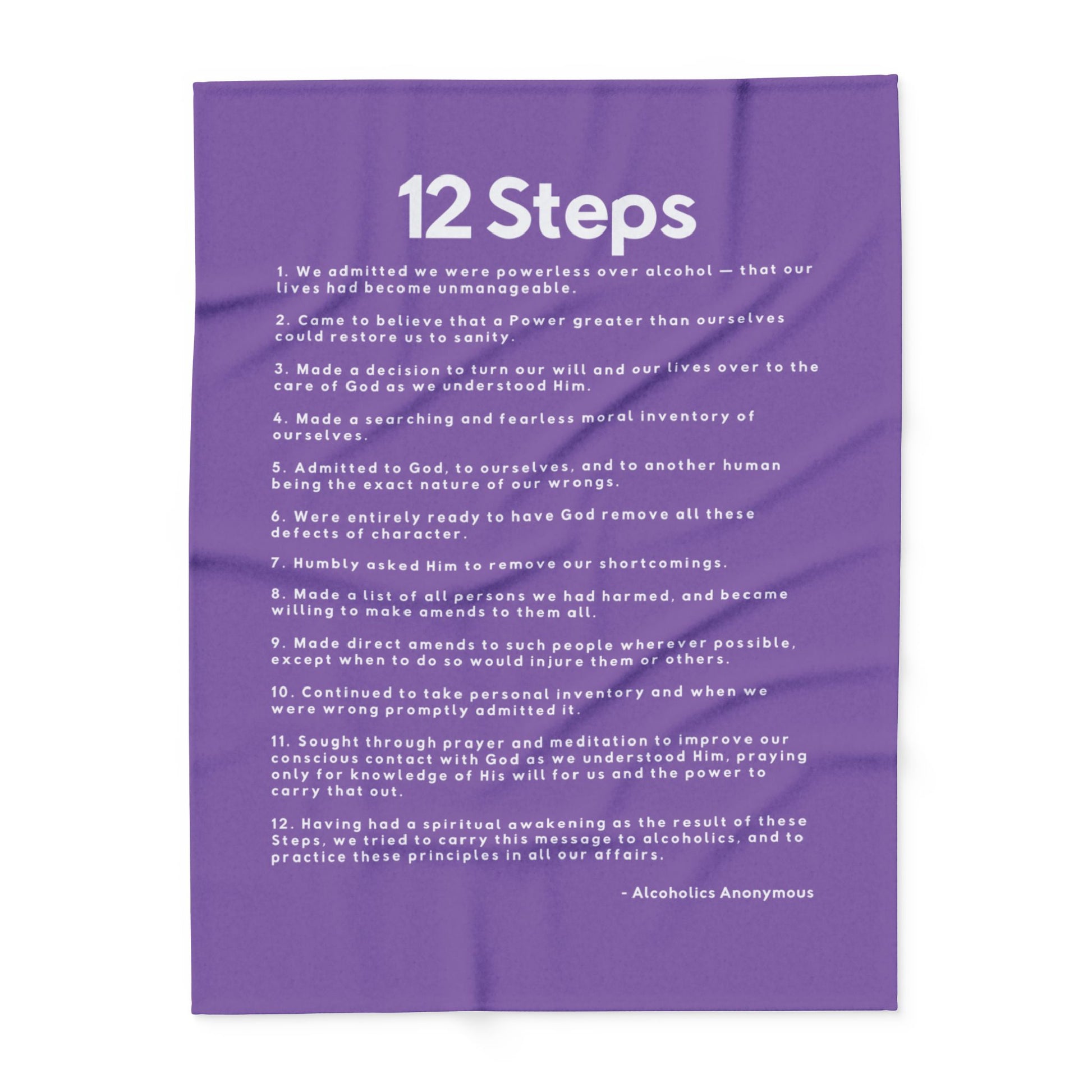 Haler Smith - Home Decor - Haler Smith Polar Fleece Blanket - 12 Steps - Light Purple