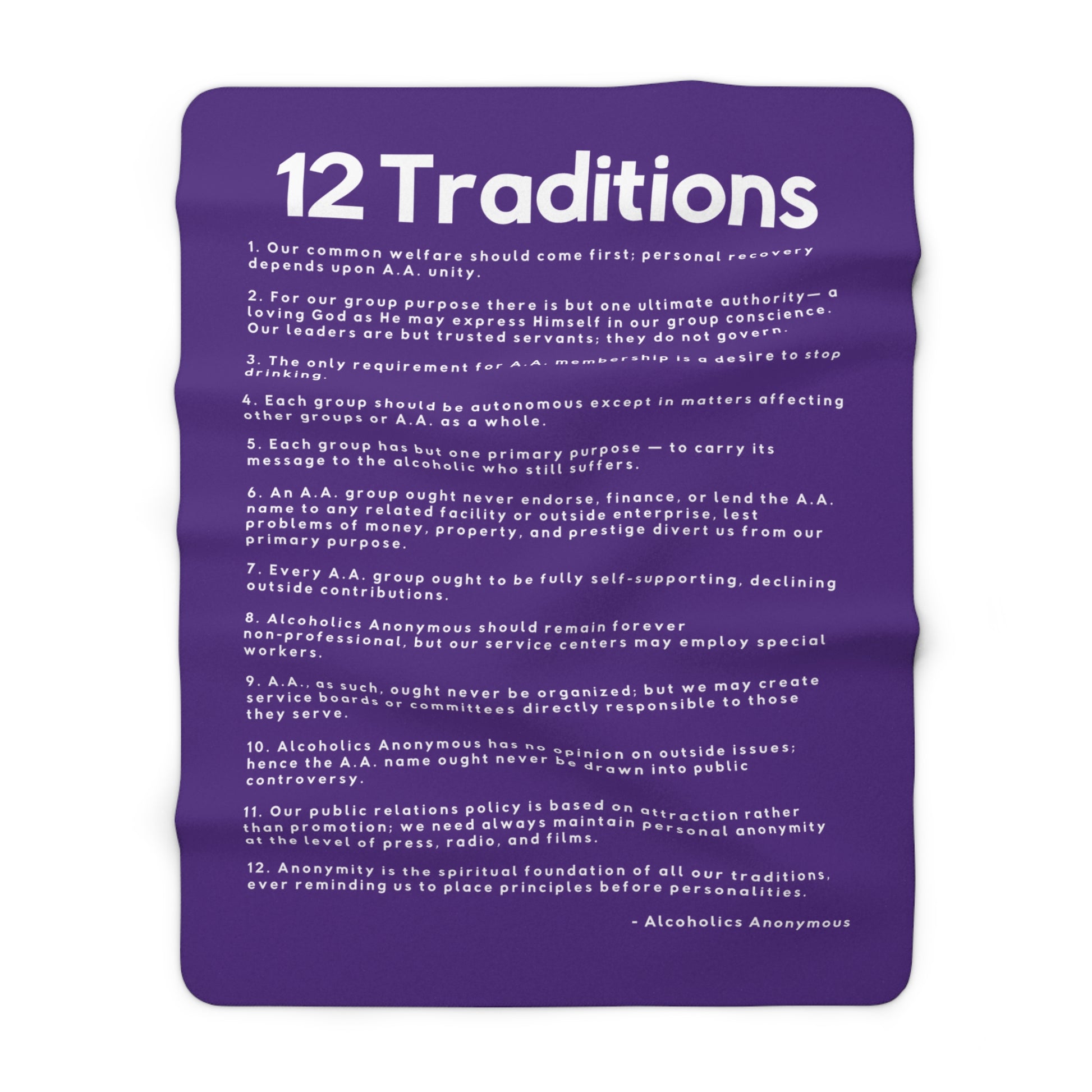 Haler Smith - Home Decor - Haler Smith Sherpa Fleece Blanket - 12 Traditions - Purple