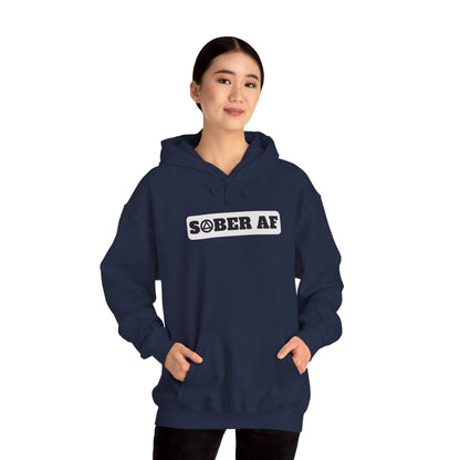 Recovery Hoodie | Sober AF Design 1 On The Front