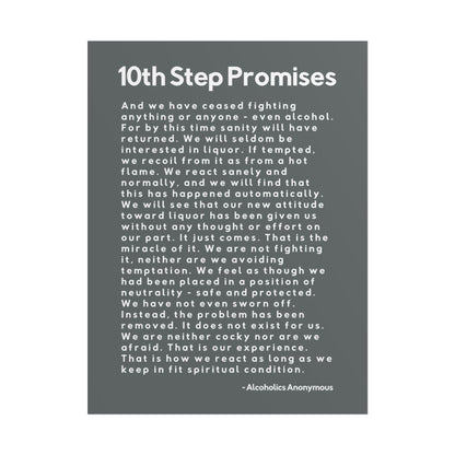 Haler Smith - Poster - Haler Smith Rolled Poster - 10th Step Promises - Vertical Dark Gray Matte Finish