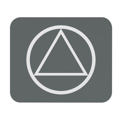 Recovery Mouse Pad | Circle and Triangle Design 1 | Dark Gray